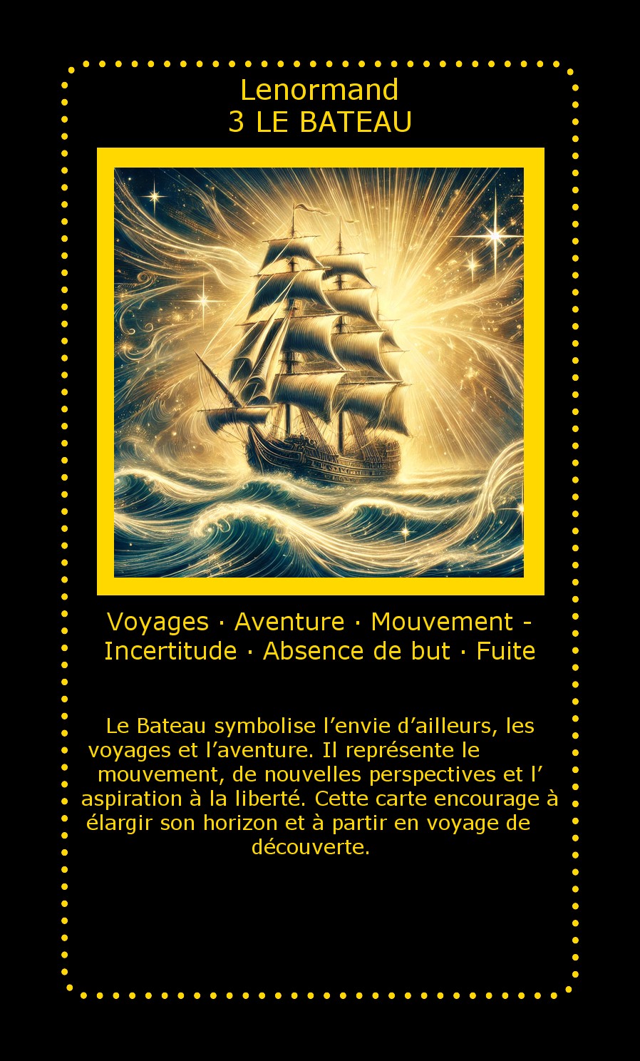Carte Lenormand Le Bateau