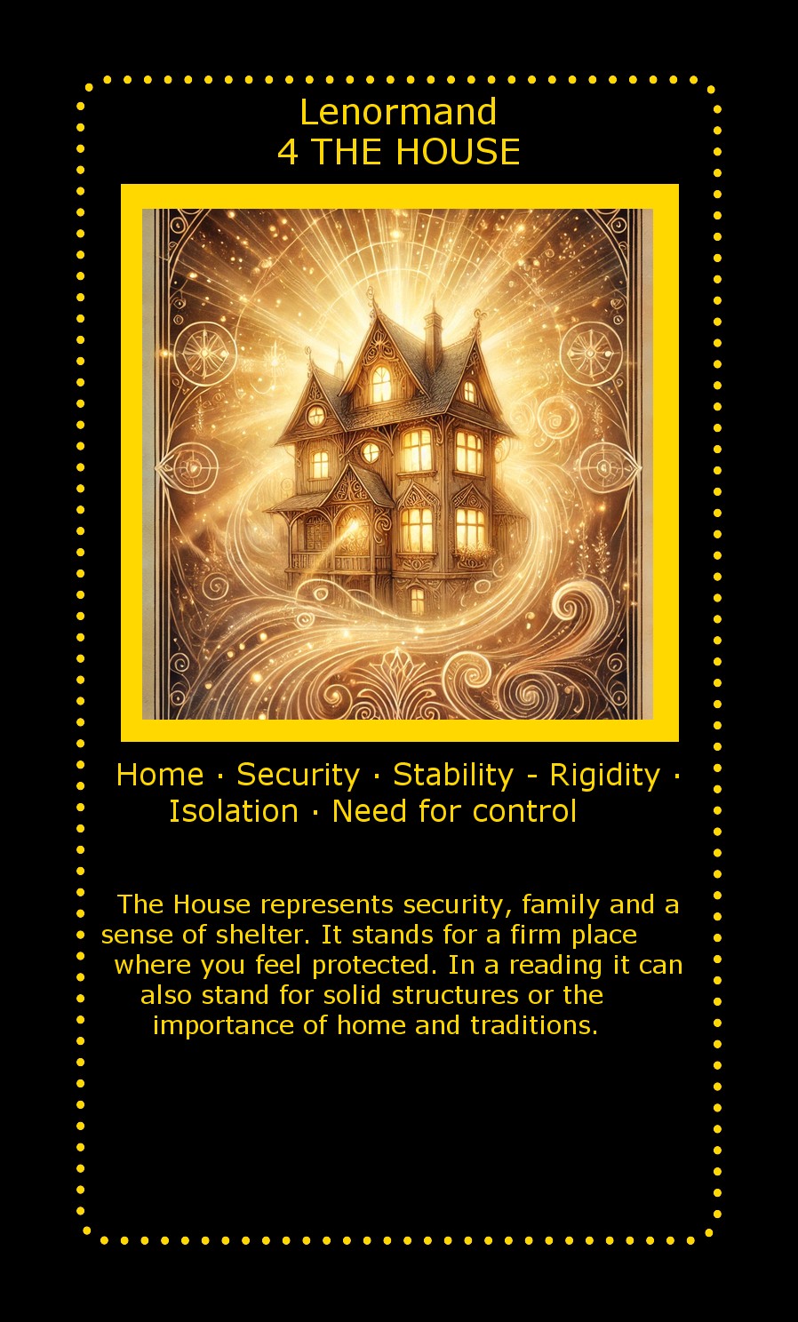 Lenormand card The House