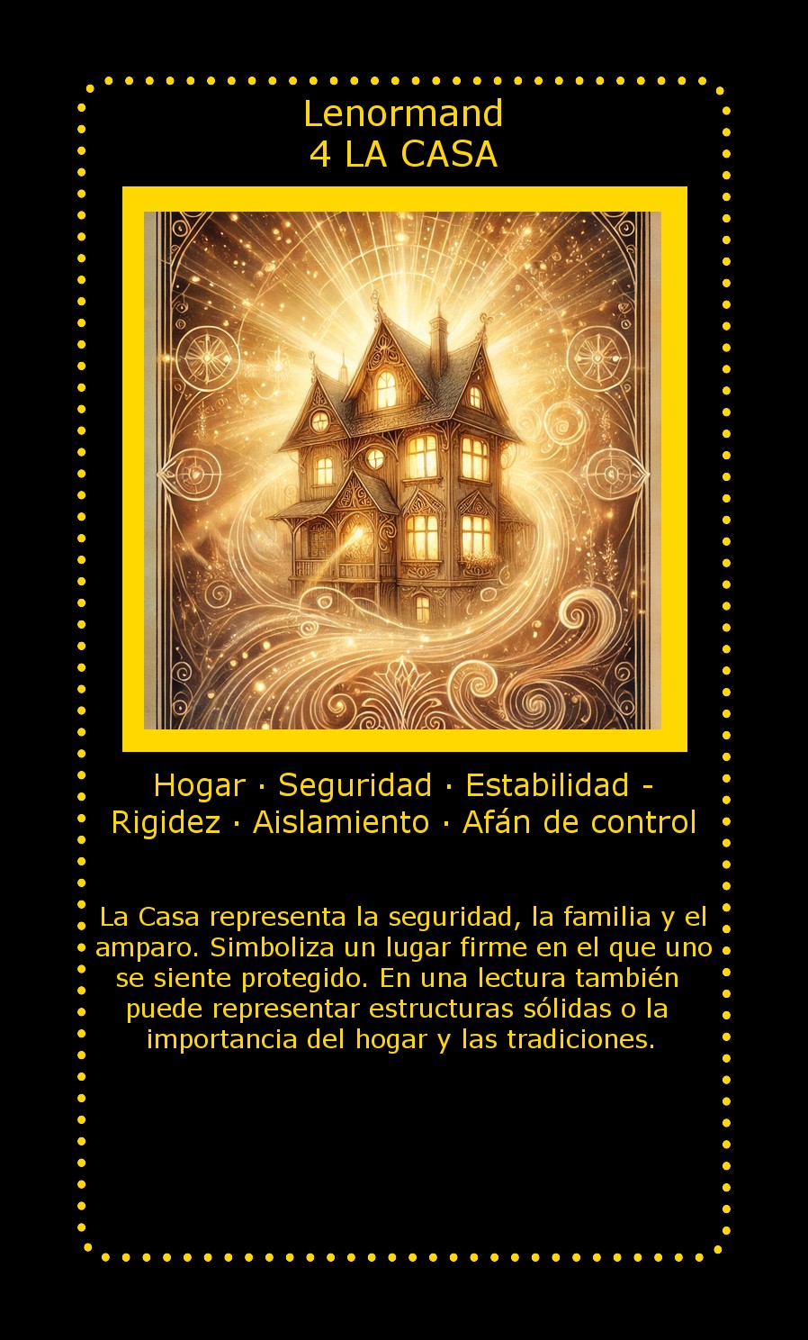 Carta Lenormand La Casa