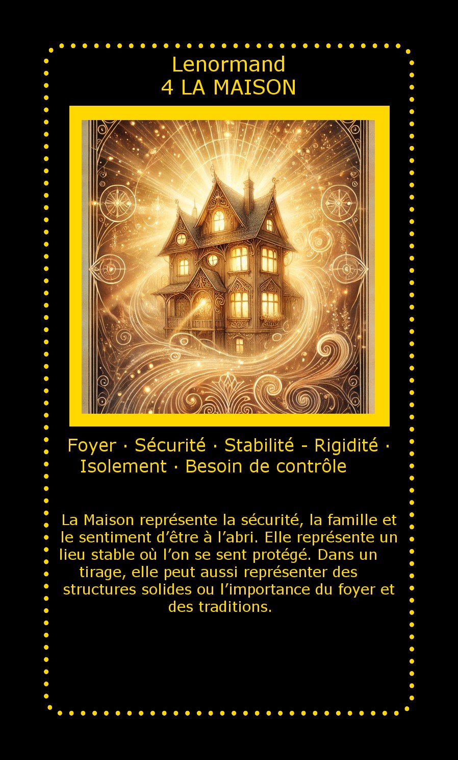 Carte Lenormand La Maison