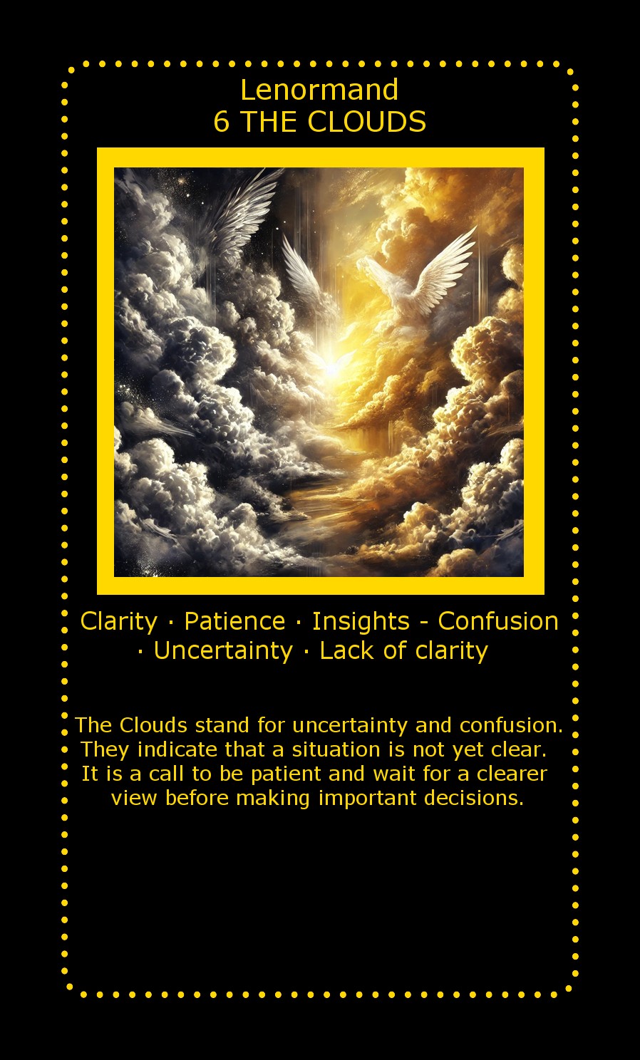 Lenormand card The Clouds
