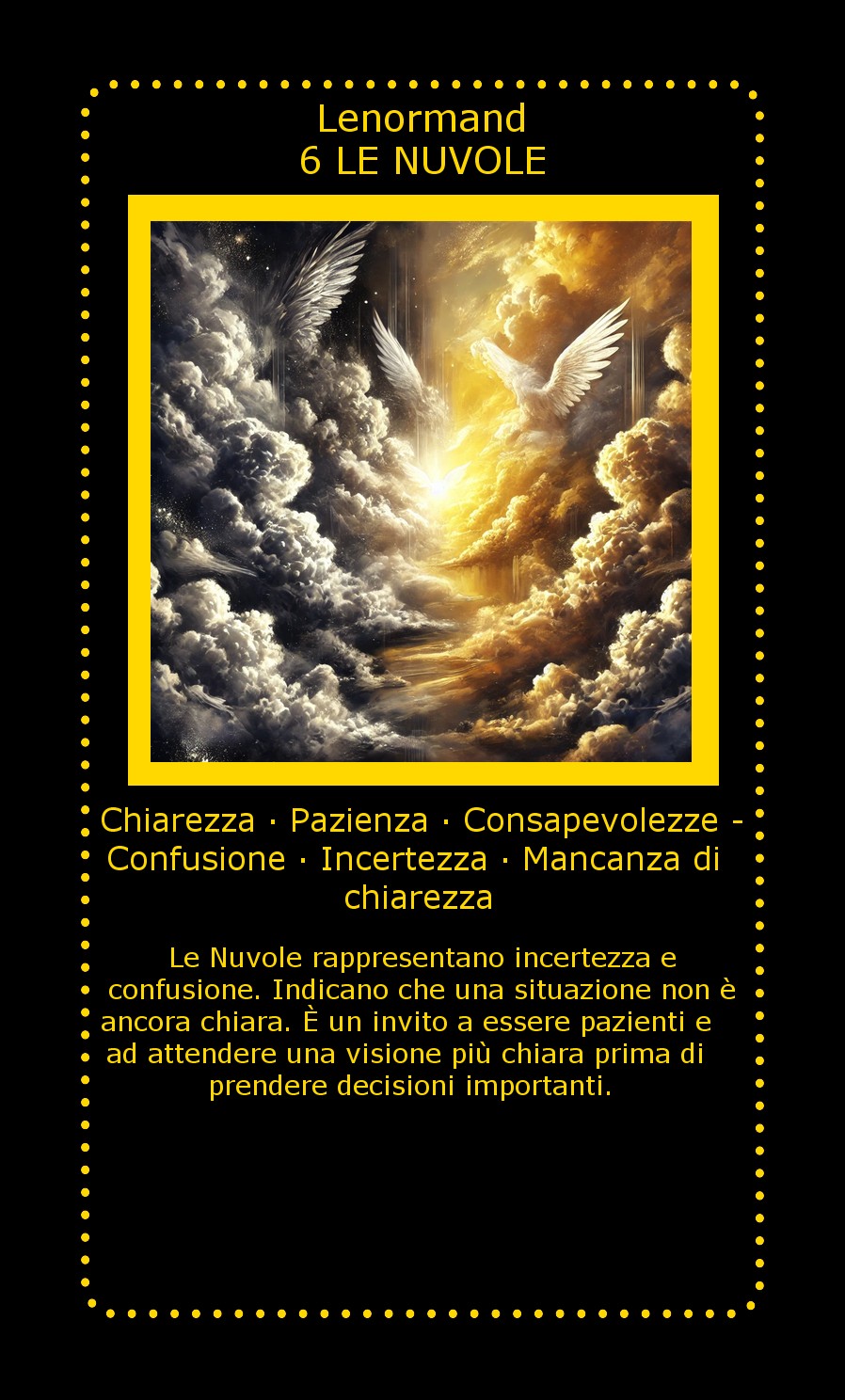 Carta Lenormand Le Nuvole