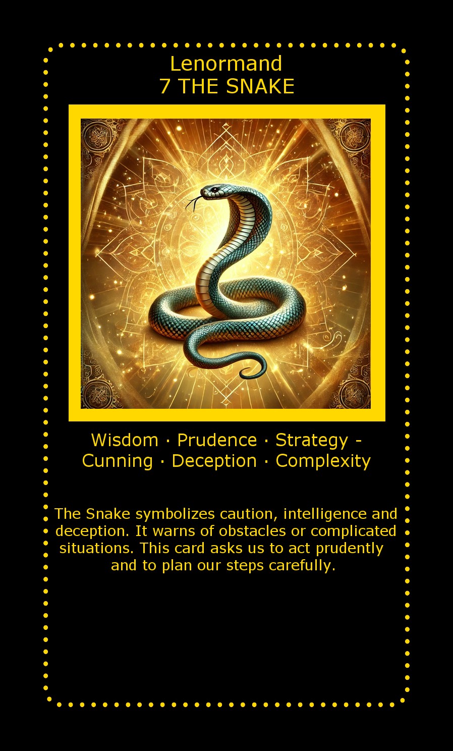 Lenormand card The Snake