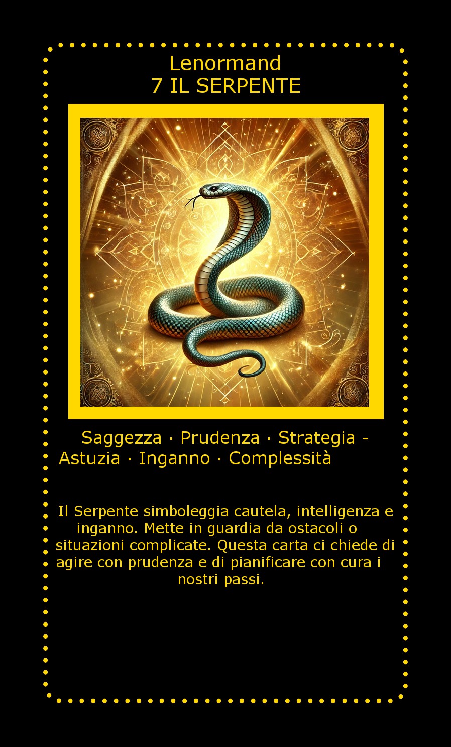 Carta Lenormand Il Serpente