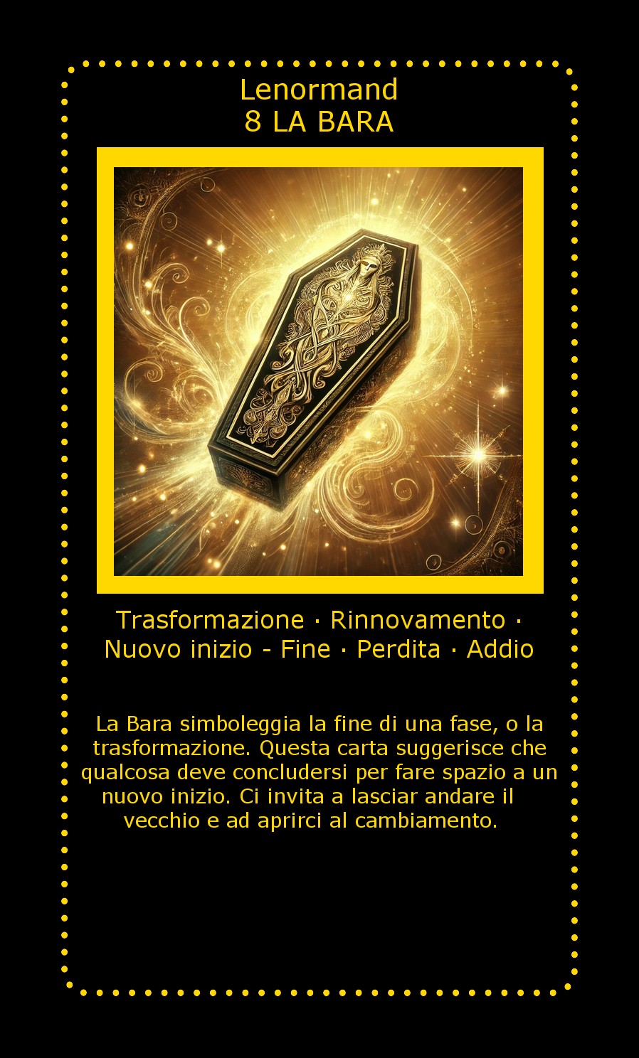 Carta Lenormand La Bara