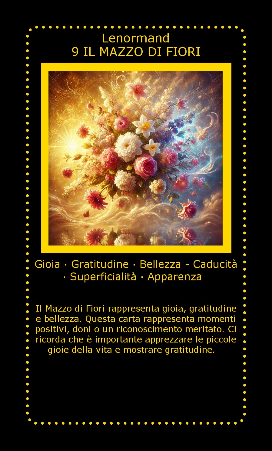 Carta Lenormand Il Mazzo di Fiori