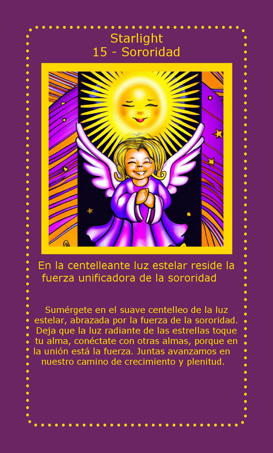 Carta Starlight Sororidad