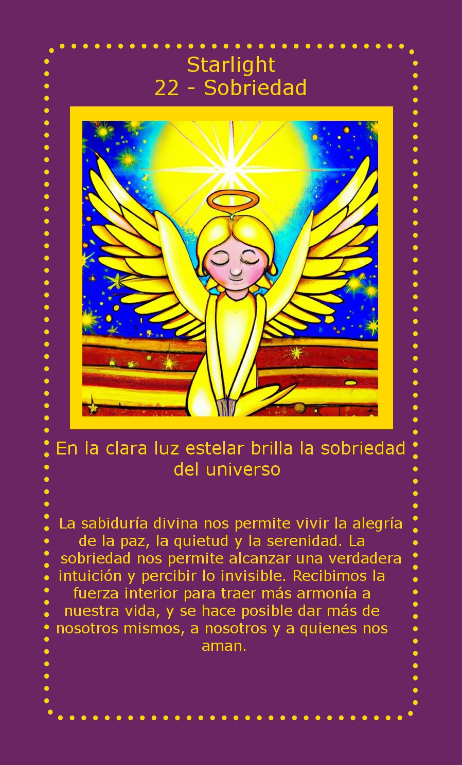 Carta Starlight Sobriedad