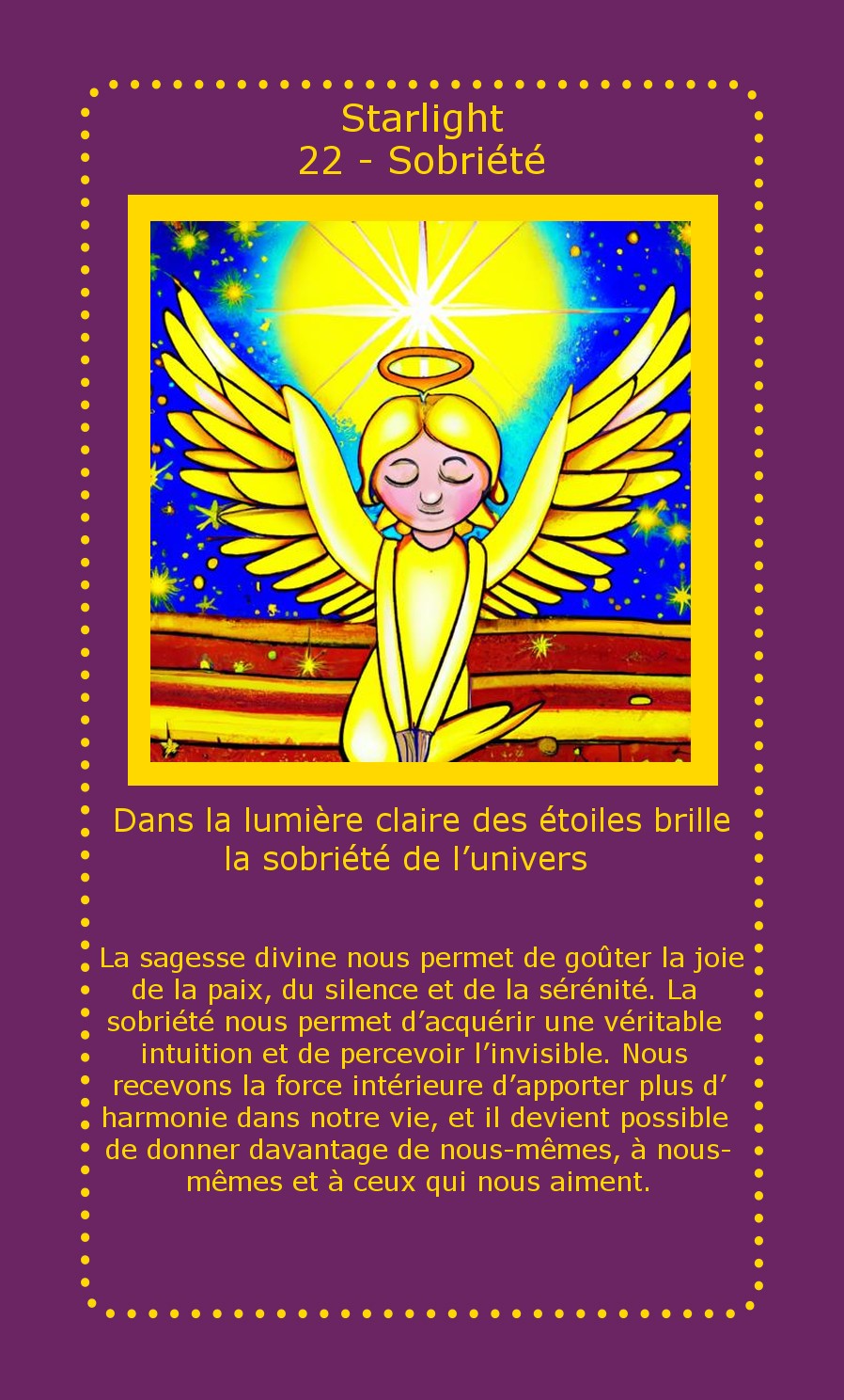 Carte Starlight Sobriété