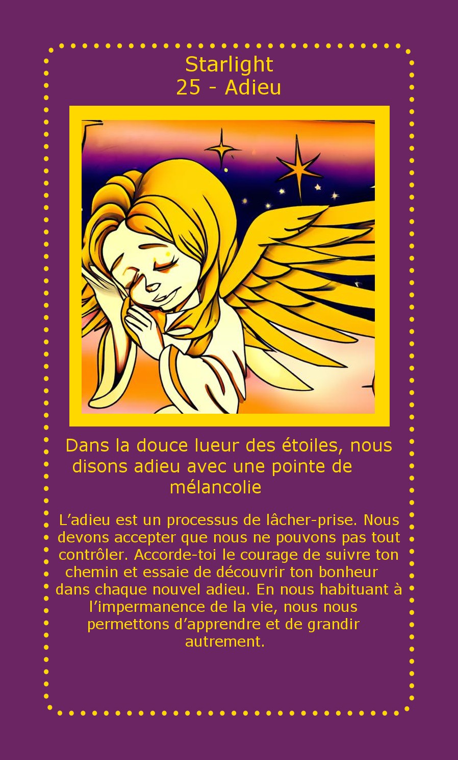 Carte Starlight Adieu