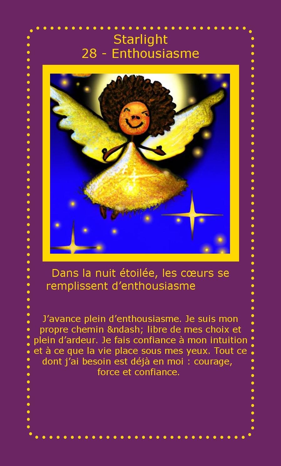 Carte Starlight Enthousiasme