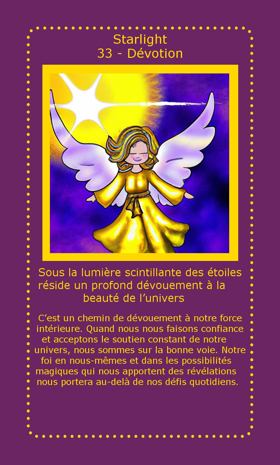 Carte Starlight Dévotion