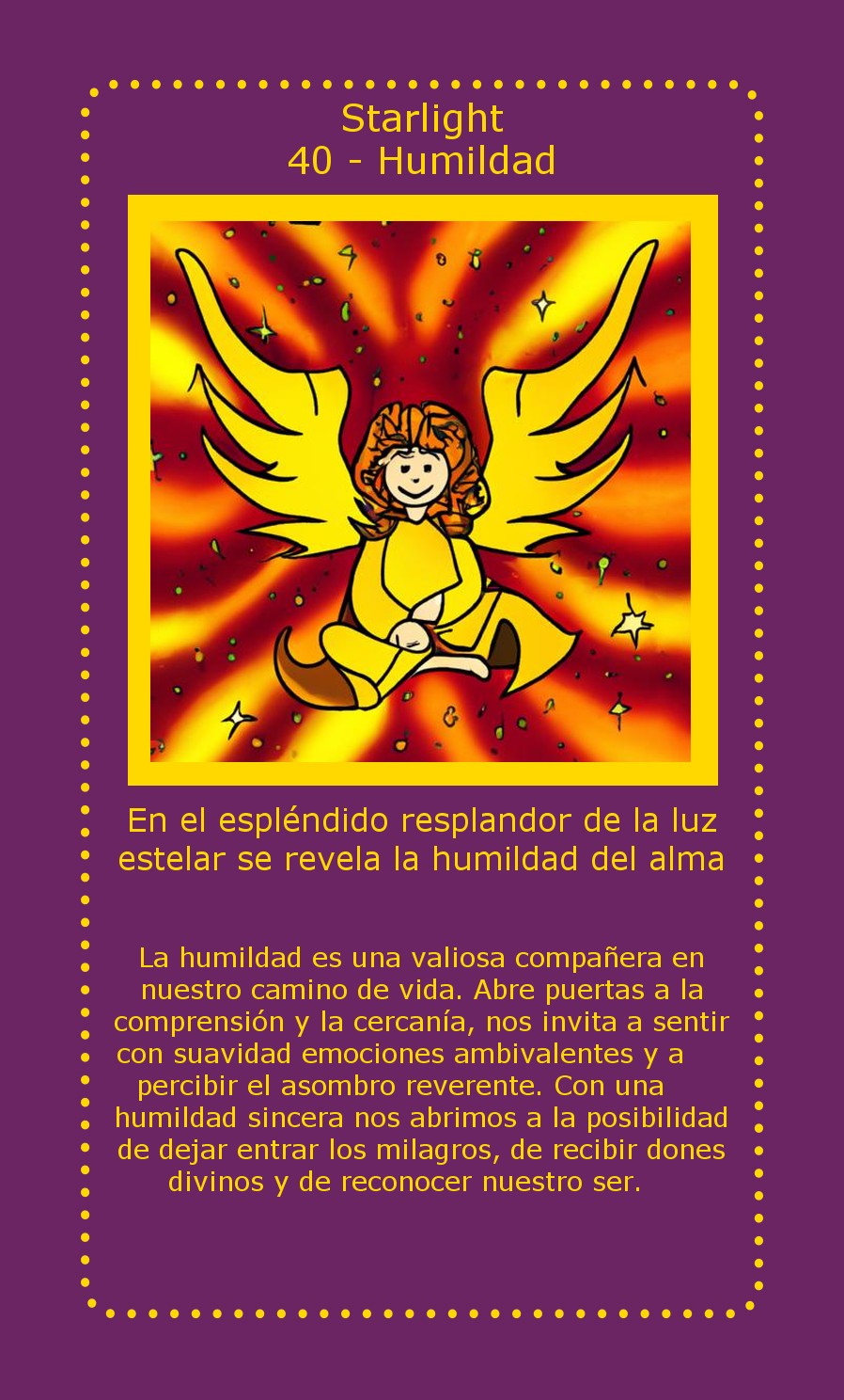 Carta Starlight Humildad
