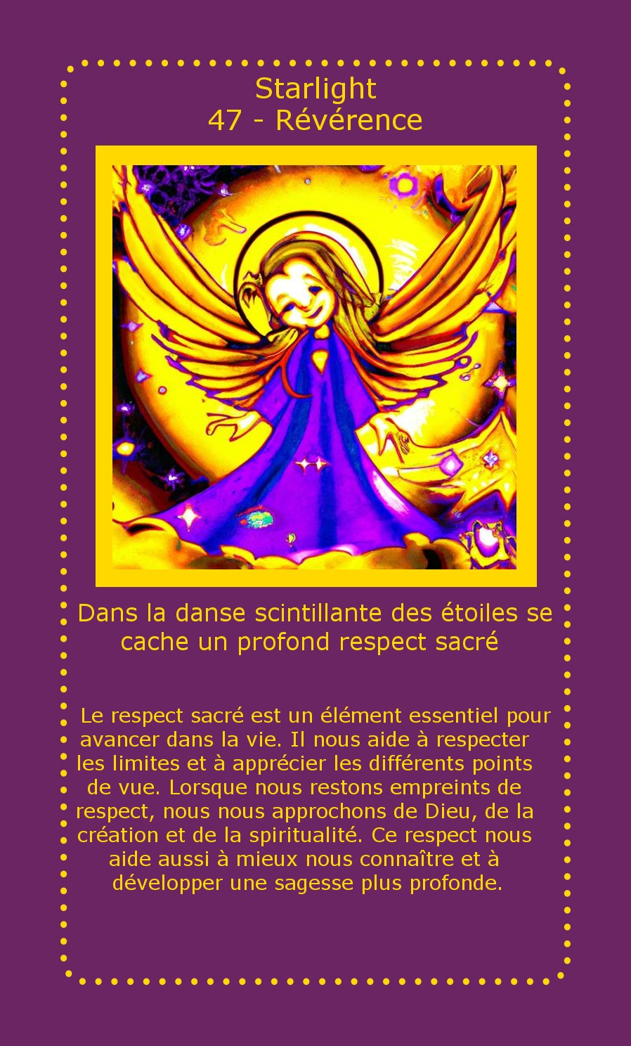 Carte Starlight Révérence