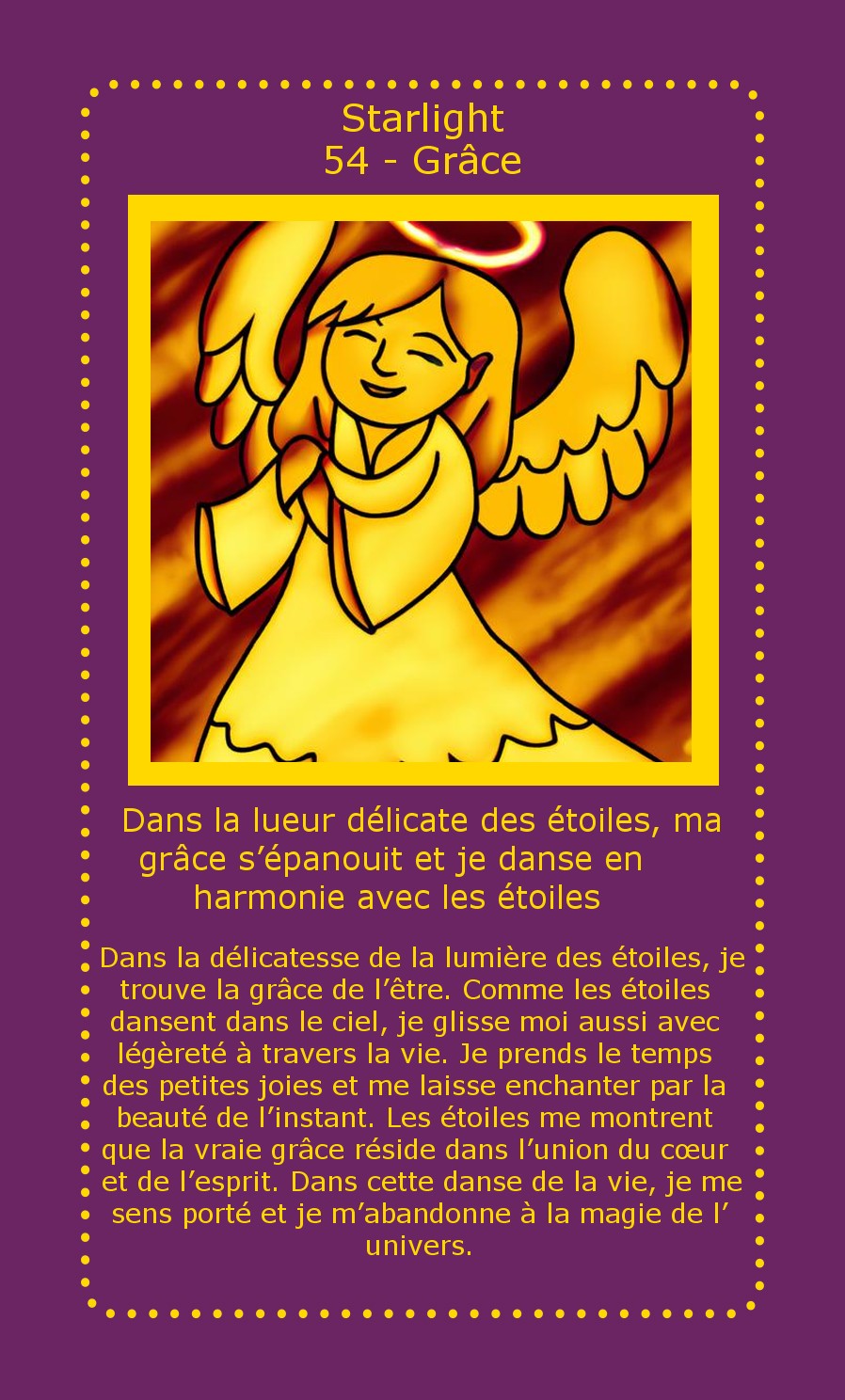 Carte Starlight Grâce
