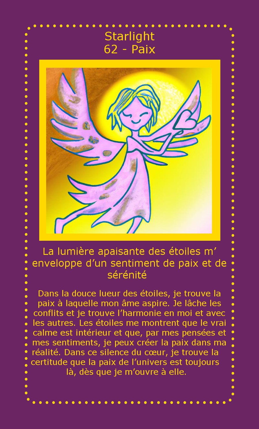 Carte Starlight Paix