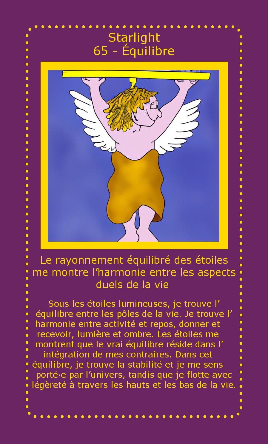 Carte Starlight Équilibre