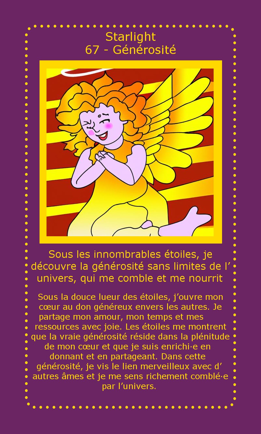 Carte Starlight Générosité