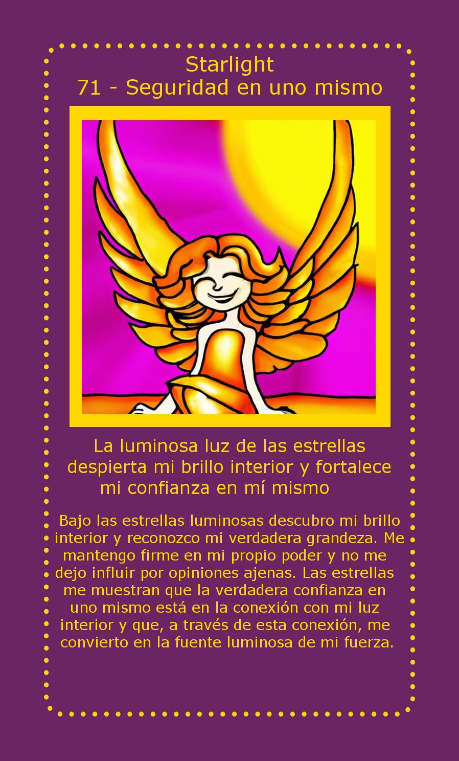 Carta Starlight Seguridad en uno mismo
