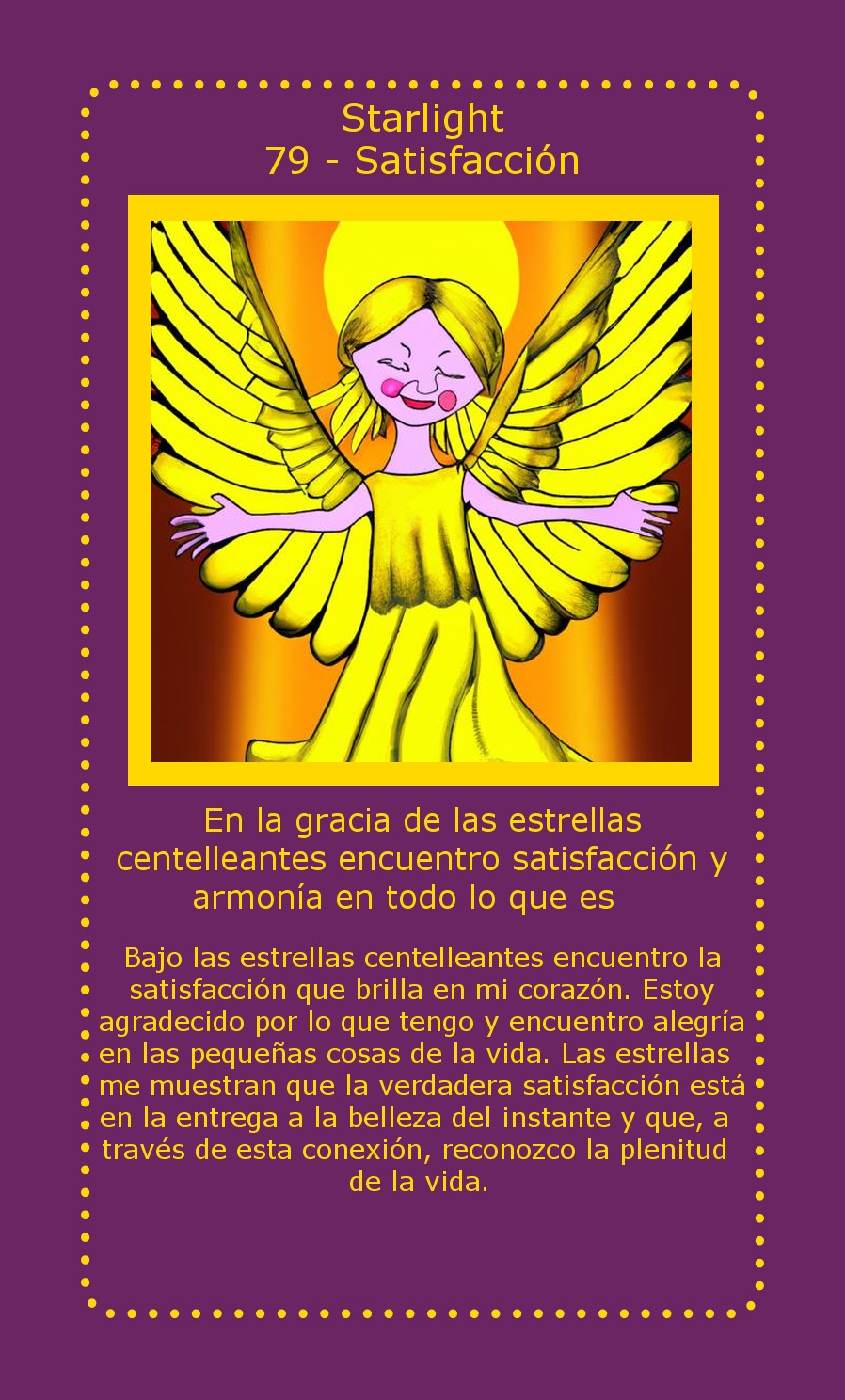 Carta Starlight Satisfacción