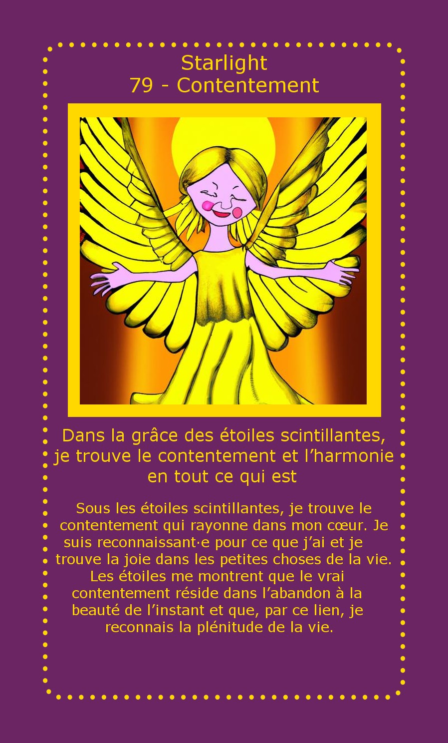 Carte Starlight Contentement