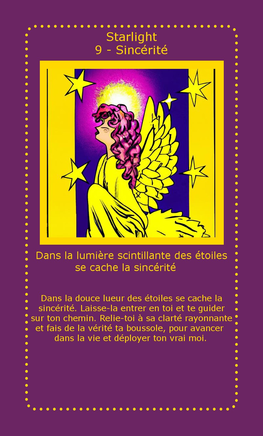 Carte Starlight Sincérité
